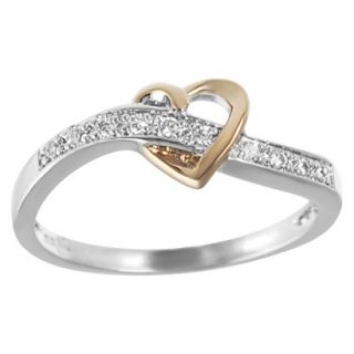 Tressa Collection Rose Gold plated and Sterling Silver Cubic Zirconia Heart