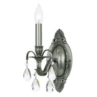 Crystorama 5561 PW CL MWP Dawson Crystal Sconce Pewter   4.5W in. Multicolor  