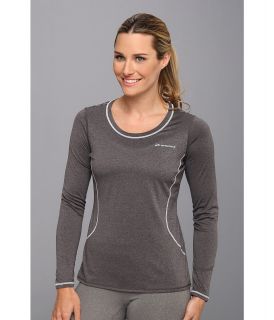 Brooks Versatile Printed L/S III Womens Long Sleeve Pullover (Gray)