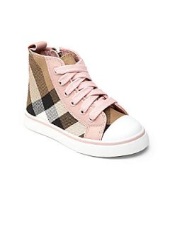 Burberry Infants & Toddlers High Top Sneakers   Pale Pink
