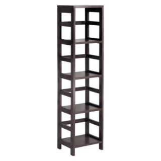 Book case 4 Section Narrow Bookshelf   Dark Brown (Espresso)