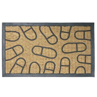 Rubber cal Coming And Going Coco Rubber Doormat (18 X 30)