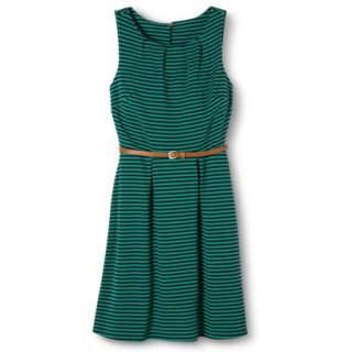Merona Womens Textured Stripe Dress   Acacia Leaf   XL
