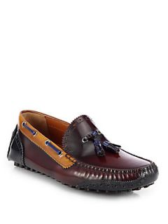 DSQUARED Leather Tassel Drivers   Brown