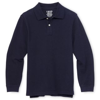 Izod Long Sleeve Polo Shirt   Boys 4 20 and Husky, Navy, Boys