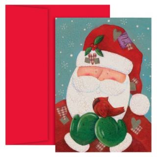 Santa with Cardinal Holiday Card Set