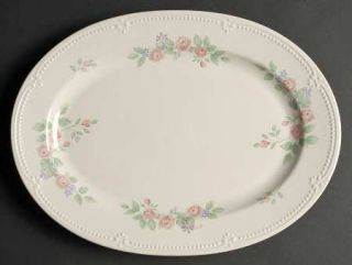 Pfaltzgraff Rosalinda 14 Oval Serving Platter, Fine China Dinnerware   Pearl Br