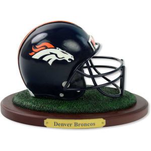 Denver Broncos Replica Helmet with Wood Base