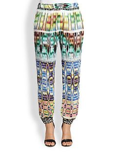 MILLY Alix Printed Slouch Pants  