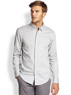  Collection Modern Fit Dash Print Sportshirt   Grey