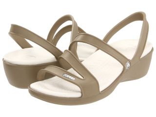 Crocs Patricia Wedge Sandal Womens Shoes (Khaki)