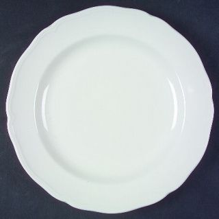 J & G Meakin Heirloom White Dinner Plate, Fine China Dinnerware   All White,Embo