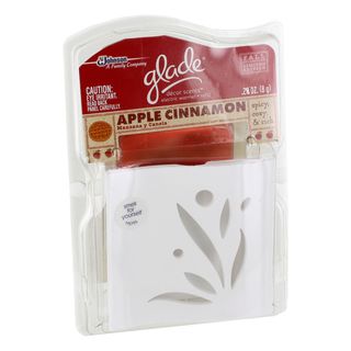 Glade Apple Cinnamon Decor Scents With Electric Warmer and Refill (1 Set) (0.28 ounce Dimensions 6 inches x 4.25 inches x 2 inchesScent Apple Cinnamon Fall limited edition scentLong lasting fragrance lasts up to 30 days We cannot accept returns on this 