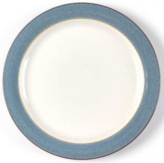 Denby Langley Storm Dinner Plate, Fine China Dinnerware   White Center,Gray,Plum