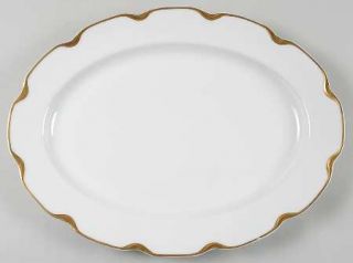 Haviland Silver Anniversary 16 Oval Serving Platter, Fine China Dinnerware   H&
