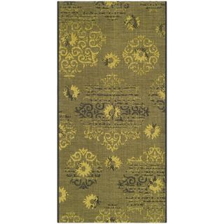 Safavieh Palazzo Black/green Traditional Over dyed Polypropylene/chenille Rug (3 X 5)