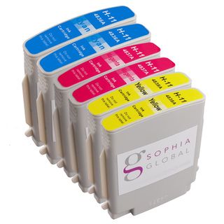 Sophia Global Compatible Ink Cartridge Replacement For Hp 11 (2 Cyan, 2 Magenta, 2 Yellow) (2 Cyan, 2 Magenta, 2 YellowPrint yield Up to 1750 pages per cartridgeModel SG2eaHP11CMYPack of 6We cannot accept returns on this product. )