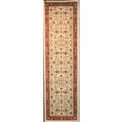 Classic Keshan Antique Area Rug (23 X 77) (OlefinPile Height 0.4 inchesStyle TraditionalPrimary color IvorySecondary colors Red, Black, GreenPattern OrientalTip We recommend the use of a non skid pad to keep the rug in place on smooth surfaces.All r