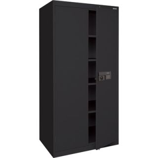 Sandusky Lee Keyless Electronic Steel Cabinet   36in.W x 24in.D x 78in.H, Black,