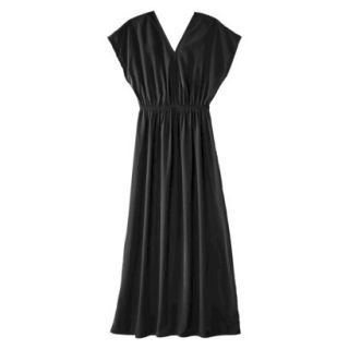 Merona Womens Woven Kimono Maxi Dress   Black   L