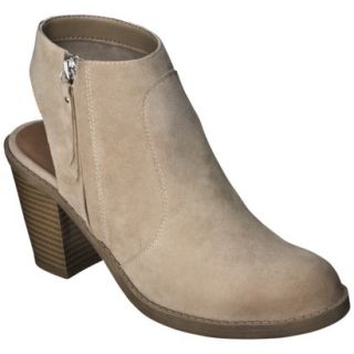 Womens Mossimo Kacie Open Heel Ankle Boots   Nude 9