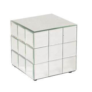 Allan Andrews Short Mirrored Puzzle Cube Pedestal