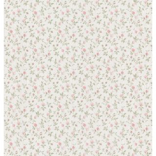 Tea Rose Rosebuds Wallpaper (RedMaterials Solid sheet vinylQuantity One (1)Dimensions 20.5 inches long x 33 feet wodeTheme TraditionalRepeat 5.25 inchesMatch StraightCare instructions ScrubHanging instructions PrepastedModel 499 H3049 )