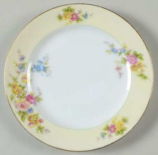 Meito Mei120 Bread & Butter Plate, Fine China Dinnerware   Floral On Rim,Cream