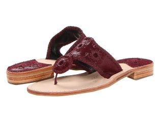 Jack Rogers Glenn Plaid Womens Sandals (Burgundy)