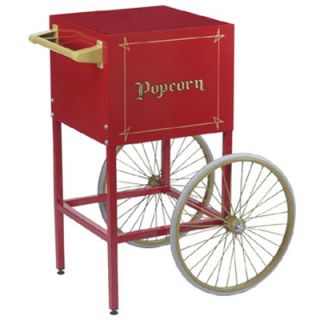 Gold Medal Fun Pop Cart for 4 oz Popper w/ Storage Compartment & 2 Spoke Wheels, Red