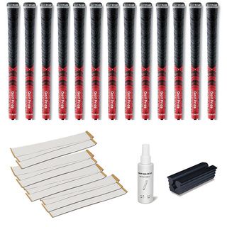 Golf Pride New Decade Mcc Midsize Red  13pc Grip Kit (with Tape, Solvent, Vise Clamp) (Black/Red/WhiteDimensions 2 in. H x 10 in. W x 13 in. LWeight 1.5 )