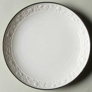 Gorham Thea Platinum Trim Bread & Butter Plate, Fine China Dinnerware   White,Em