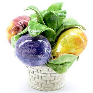 6 inch Fruit Candle Holder (Multi colorMade in Italy )