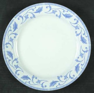 Farberware Bluescroll Dinner Plate, Fine China Dinnerware   Blue & Gray Scrolls