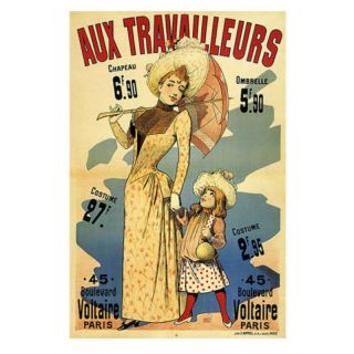 Trademark Global Inc Aux Travalleurs Canvas Wall Art by Alfred Choubrac   18W x