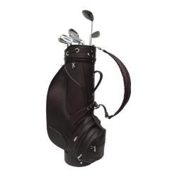 Piel Leather Deluxe 9in Leather Golf Bag 8242 Chocolate Leather