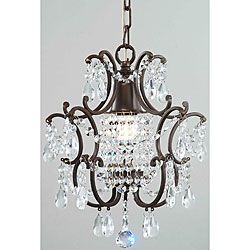 Clear Crystal Brown Base Chandelier