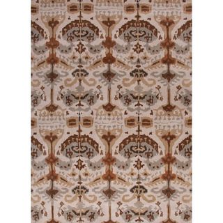 Hand tufted Transitional Arts/ Crafts Brown Rug (36 X 56)