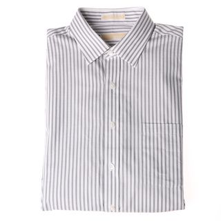 Michael Kors Mens Fog Checkered Dress Shirt (size 17.5  34 35)