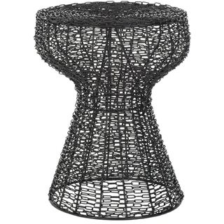 Safavieh Steelworks Iron Wire Black Matte Stool (BlackMaterials Iron and EpoxyFinish BlackDimensions 18.3 inches high x 15.3 inches wide x 15.3 inches deep )