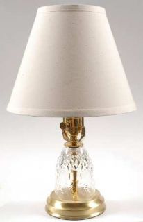 Rogaska Gallia Electric Lamp W/Shade HC   Gray & Polished Cut Floral Design