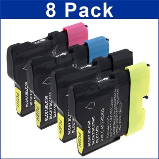 Brother Compatible Lc 61 Black Color Ink Cartridges (pack Of 8)