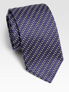 Armani Collezioni Neat Silk Tie   Purple