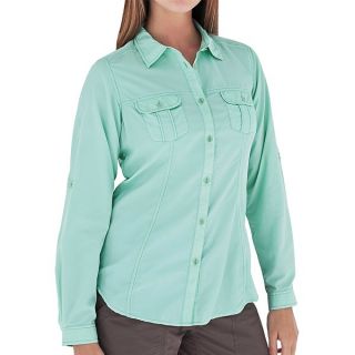 Royal Robbins Shore Line Shirt   UPF 50+  Long Sleeve (For Women)   CRYSTAL (L )