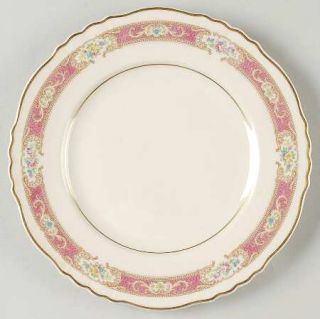Syracuse Raleigh Pink Salad Plate, Fine China Dinnerware   Federal Shape,Pink Ba