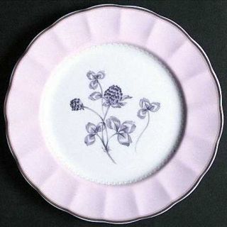Nikko Herb Garden Accent Salad Plate, Fine China Dinnerware   Gray Flowers&Leave