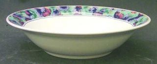 Sango Spring Jewel Coupe Cereal Bowl, Fine China Dinnerware   Blue Multicolor De