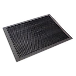 Floortex Ecotex Black 24x32 inch Brush Entrance Mat (BlackEffectively scrapes dirt and moisture from shoes using durable rubber tipsEnvironmentally friendly 50 percent recycled materialDurable anti slip material for maximum stabilityBeveled edges reduce t
