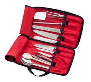 Mercer Cutlery Knife Pack Plus Knife Case w/ 11 Pockets, Fits in Backpack, Case Only