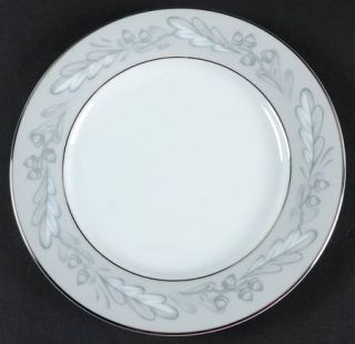 Noritake Grayoak Bread & Butter Plate, Fine China Dinnerware   Leaves And Nuts O